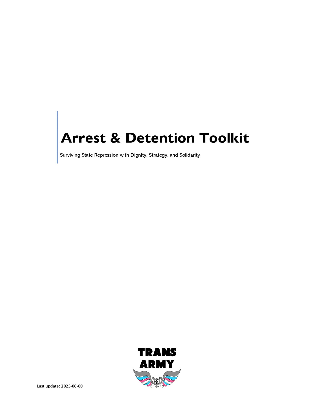 Arrest & Detention Toolkit