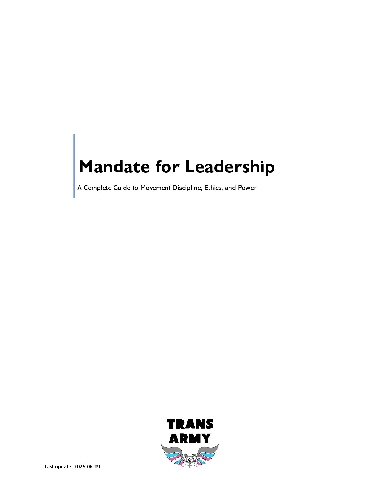 Mandate for Leadership
