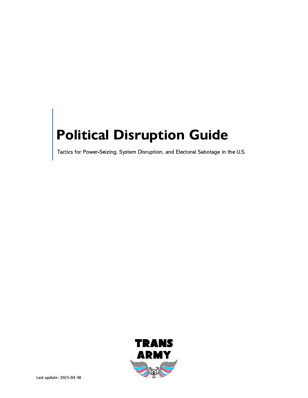 Political Disruption Guide