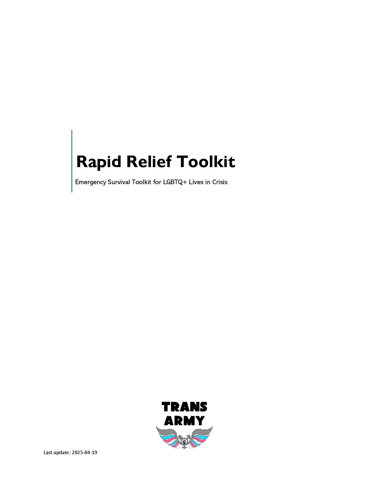 Rapid Relief Toolkit